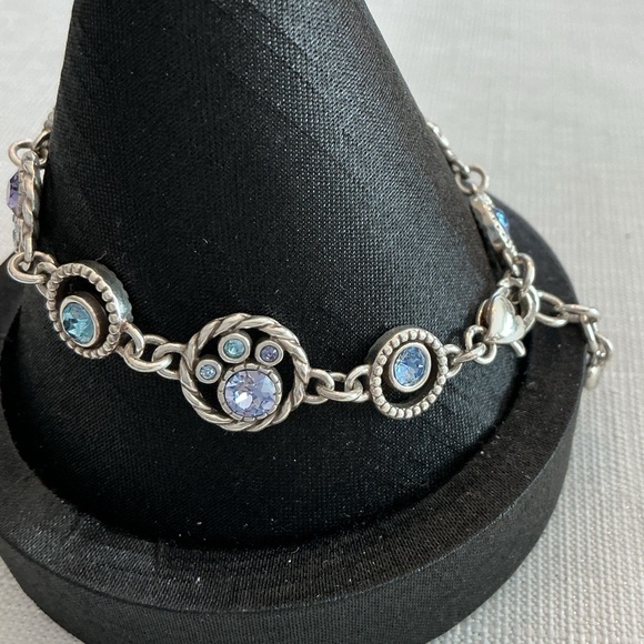 Jade Vintage Marcasite Sterling Silver Bracelet - Picture 6 of 8